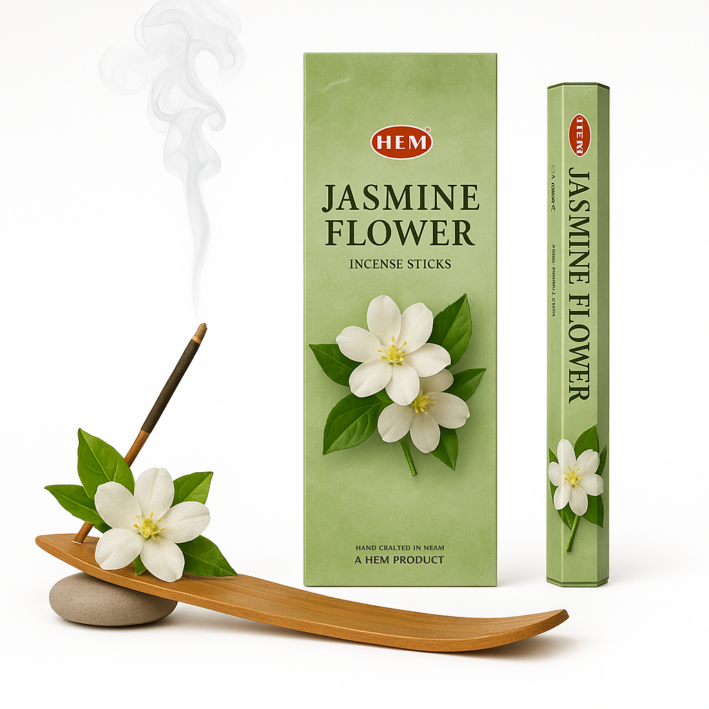 🌼 Encens HEM Fleur de Jasmin – Romance & Sérénité
