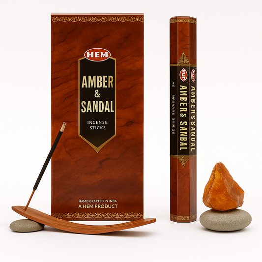 🌳 Encens HEM Ambre Sandal – Chaleur & Méditation