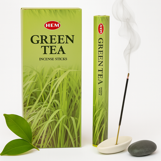 🍵 Encens HEM Thé Vert – Éveil & Concentration