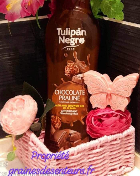 Gel douche et bain Tulipan Negro chocolat praliné 650ml