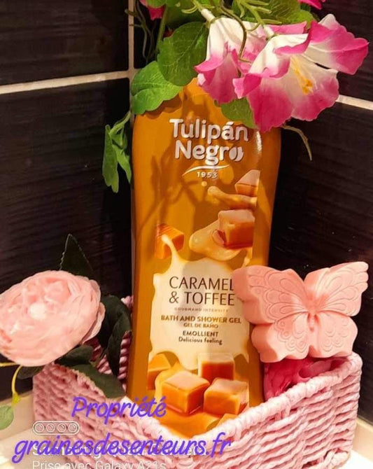 Gel douche et bain Tulipan Negro caramel crème au beurre 650ml