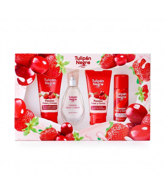 Coffret Gourmand Tulipan Negro fraise cerise