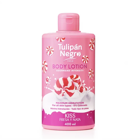 Lotion corps et cheveux Tulipan Negro fraise chantilly 400ml