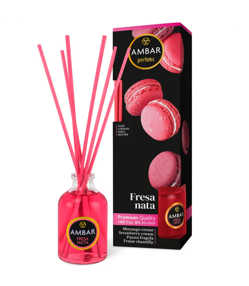 Mikado bâton Ambar fraise chantilly 30ml