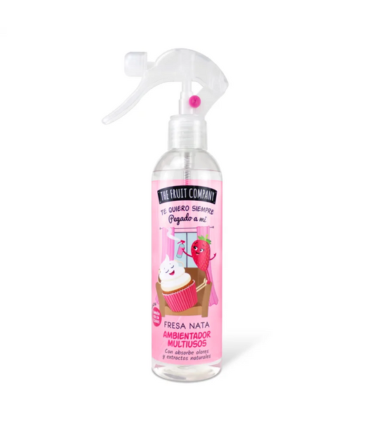 Spray d'ambiance air et tissu The Fruit Company fraise chantilly 250ml